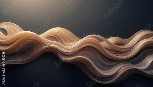 Abstract Wavy Background Design in Earthy Tones for Elegant and Natural Visual Projects
