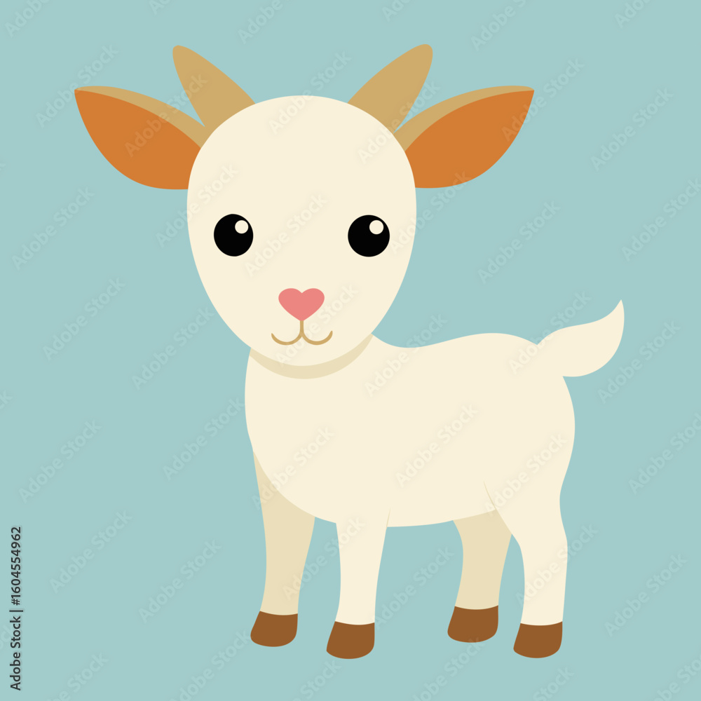 Obraz premium baby-goat-with-oversized-ears-and-nose