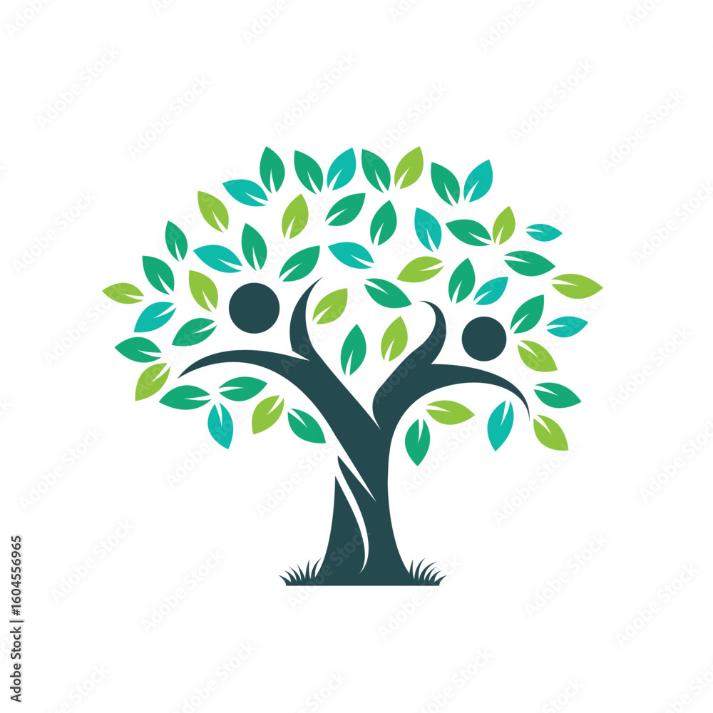 Fototapeta premium plant artificial vector abstract modern logo