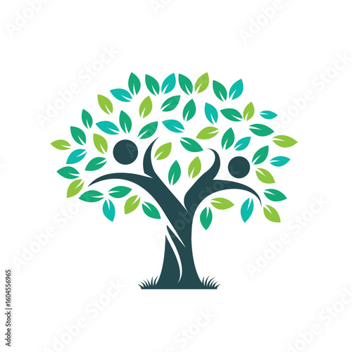 plant artificial vector abstract modern logo