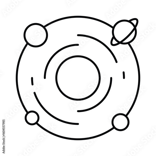 Dark matter Vector Filled outline illustration style icon. EPS 10 file