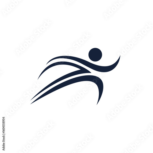 run vector abstract modern logo