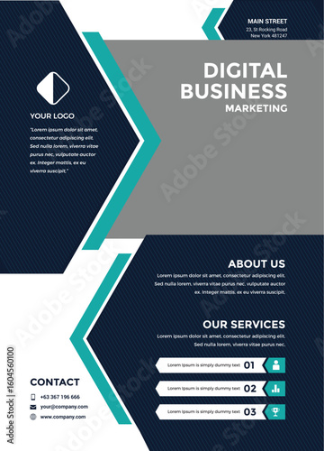 Digital Business template design modern 