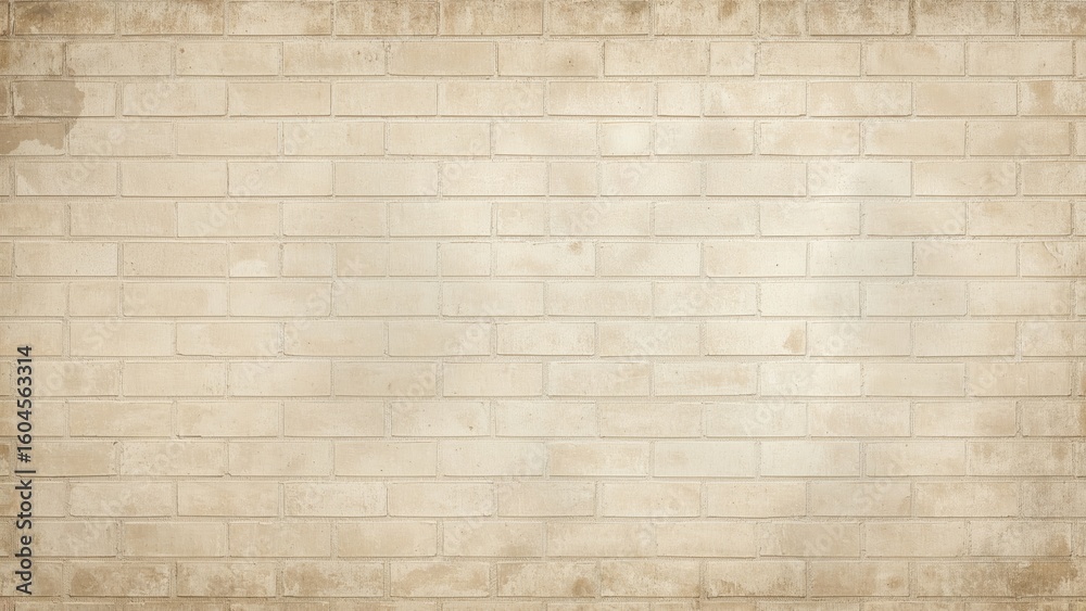 Fototapeta premium Depending on its context and design, a brick wall backdrop can suggest numerous atmospheres.