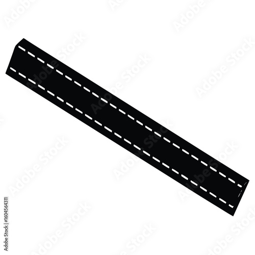 Interior designer element isolated ambient light strip on white background