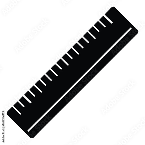 Interior designer element isolated architect s scale ruler on white backgrou