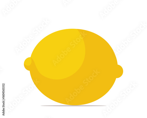 Lemon fresh citrus fruit with yellow peel drawing. Tropical food, natural vitamin C icon. Illustration for organic food packaging or vitamin promotion. Vector Not AI generated