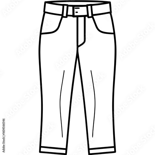 Slim fit chinos with front pockets and belt detail