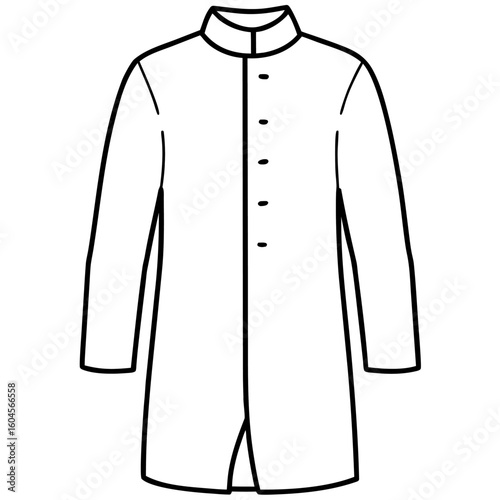Cultural kurta design with mandarin collar and buttons