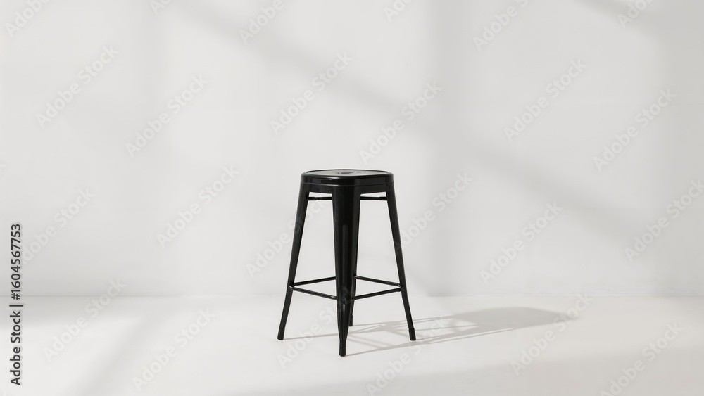 Naklejka premium An image showing a dark-colored metal seat