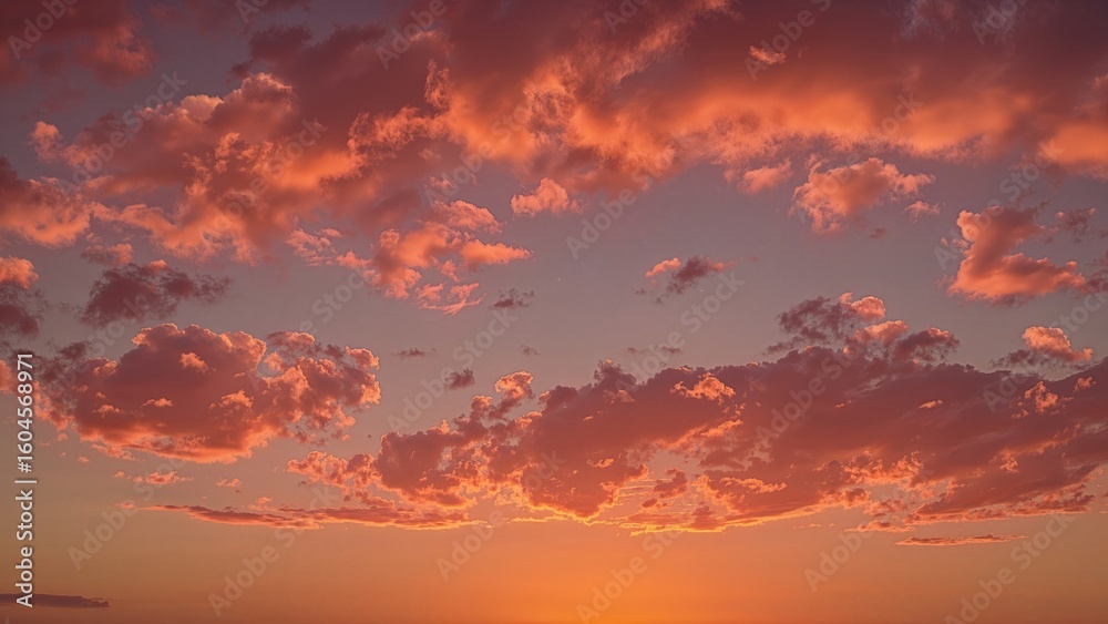 Obraz premium Vibrant Ruby and Pumpkin Twilight Scene