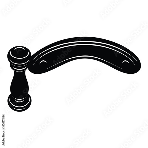 Interior designer element isolated cabinet handle sample on white background
