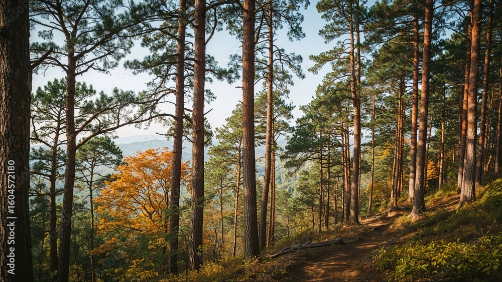 A beautiful forest in rural areas presents awe-inspiring views A beautiful forest in rural areas presents awe-inspiring views