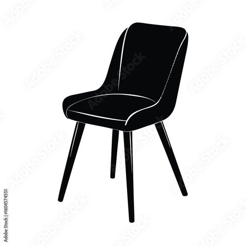 Interior designer element isolated chair on white background