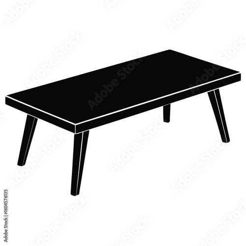 Interior designer element isolated coffee table on white background