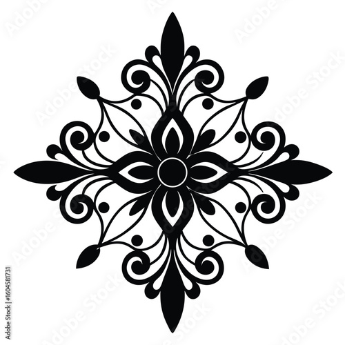 Interior designer element isolated decorative wall art on white background