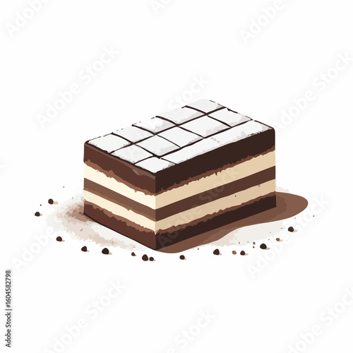 French Pave au Chocolat Vector