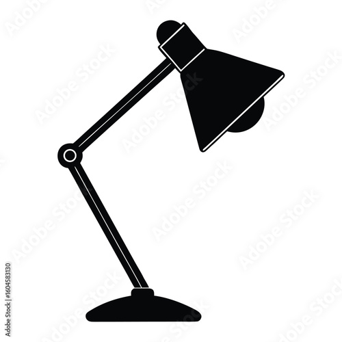 Interior designer element isolated desk lamp on white background
