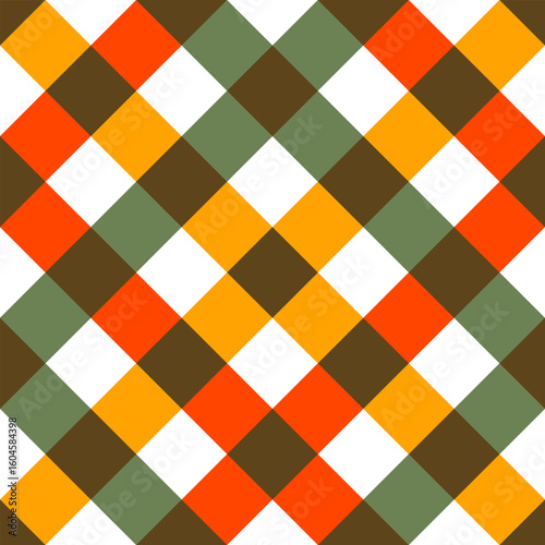 Checkered plaid seamless pattern background.