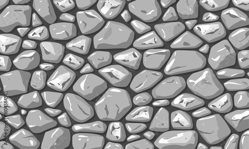 Stone wall texture, grey cobblestone surface, natural masonry background, abstract stonework design