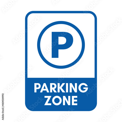 Flat vector parking icon with letter P