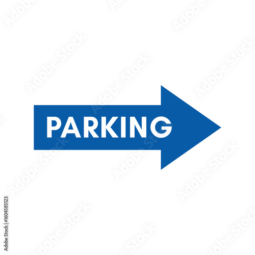 Flat vector parking icon with letter P