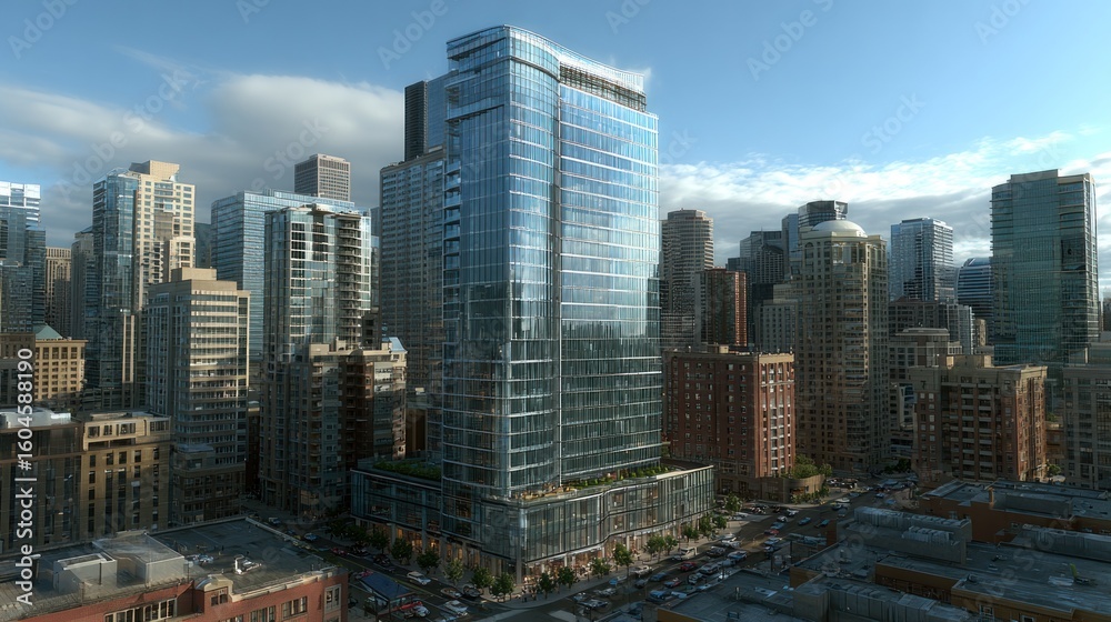 Fototapeta premium City skyline with modern high-rise