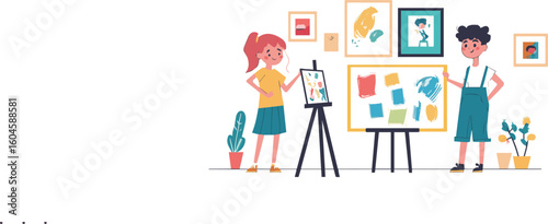 Business people team working together in the city illustration.