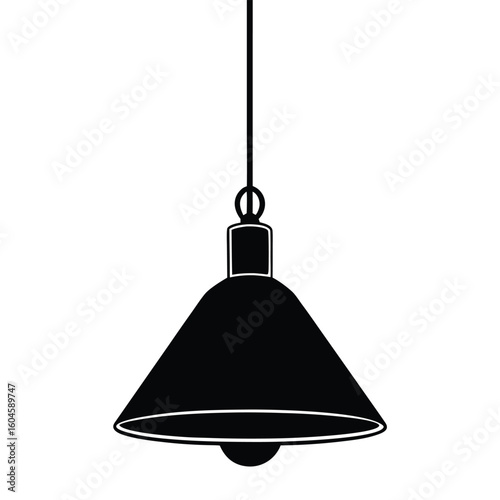 Interior designer element isolated hanging light on white background