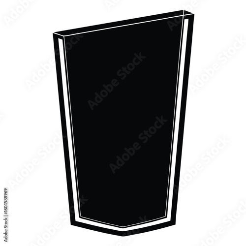 Interior designer element isolated glass panel sample on white background