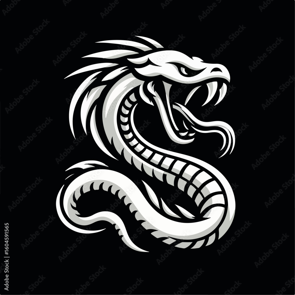 Obraz premium illustration of a vacious snake