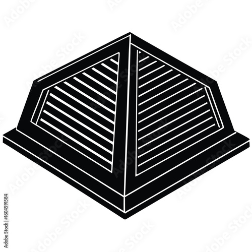 Interior designer element isolated hvac vent cover on white background