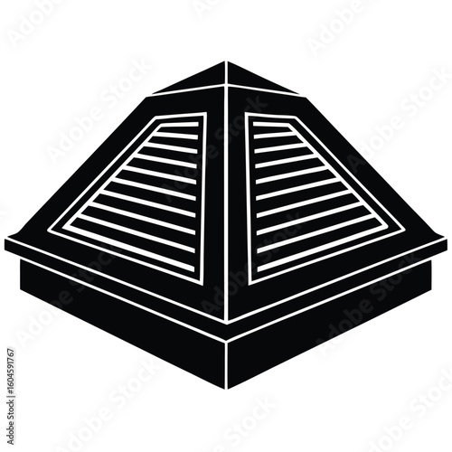 Interior designer element isolated hvac vent cover on white background