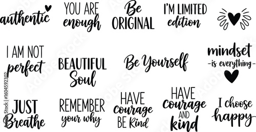 Inspirational handwritten quotes perfect for motivational posters and encouraging social media content