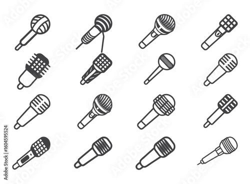 Different Types of Microphones Collection