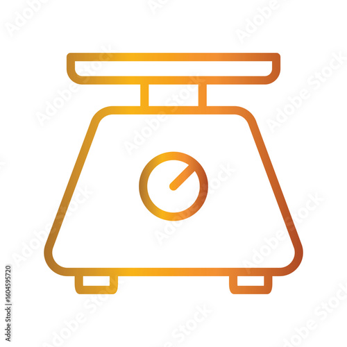 Weight Scale Color gradient illustration vector icon which can easily modify or edit 
