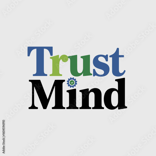 Trust mind logo a visual representation of confidence clarity and cognitive well being with a subtle emblem