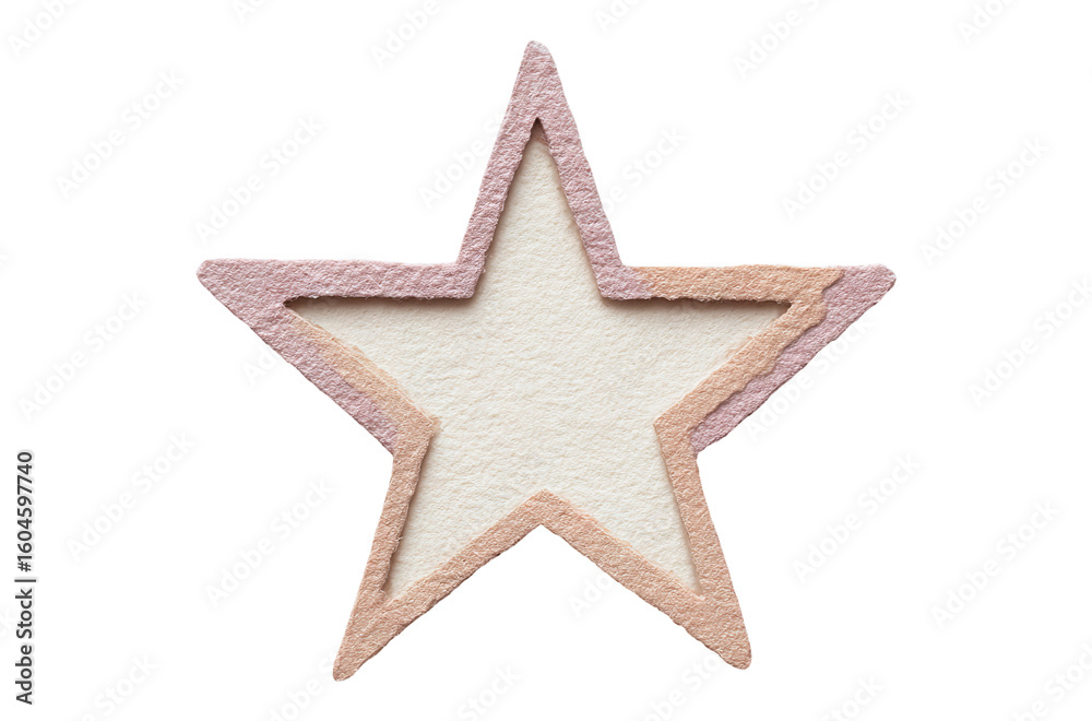 Obraz premium Star-shaped collage outline highlighting creative design elements