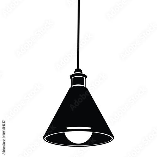 Interior designer element isolated lighting fixture on white background
