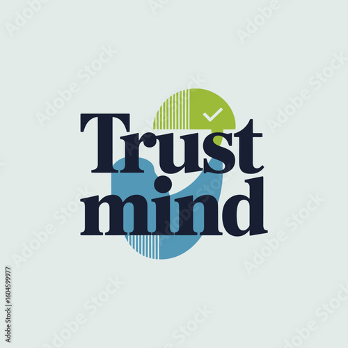 Trust mind logo a modern and abstract design symbolizing growth trust and mental well being with a clean professional aesthetic