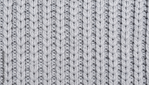 Grey Rib Knit Wool Pattern. Textile Surface. Close up Texture. Background. Yarn.