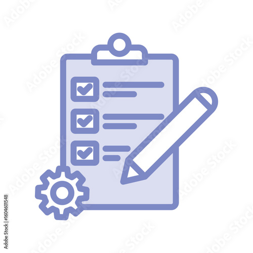 Order Processing duotone line icon , vector, pixel perfect, illustrator file 
