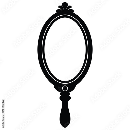 Interior designer element isolated mirror on white background