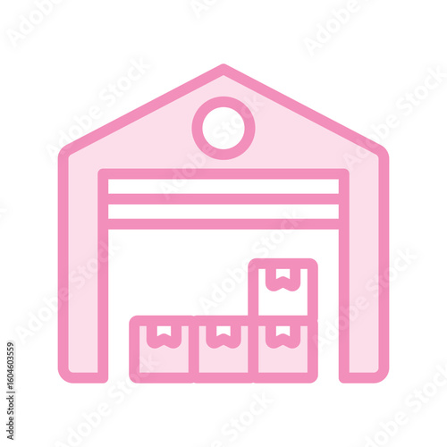 Warehouse duotone line icon , vector, pixel perfect, illustrator file