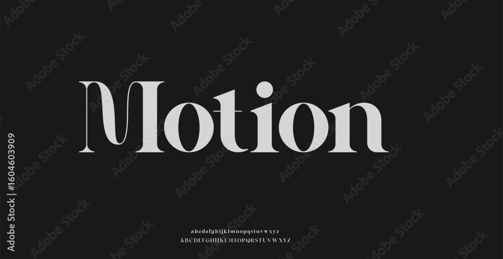 Fototapeta premium Motion vector illustration of alphabet letter A to Z