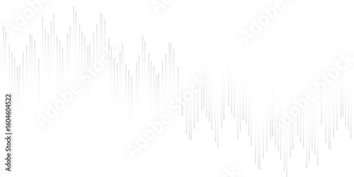 abstract background with line and curve concept technology and earthquake wave diagram Vector. Elongated Pattern of Thin Dashed Lines Running Horizontally. design for education and science background 