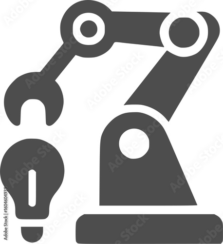 AI Robotic Arm Icon – Innovation Concept