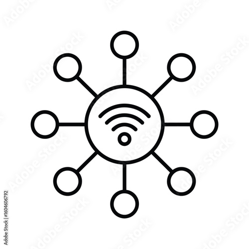 Centralized wi fi signal connecting multiple devices in a network