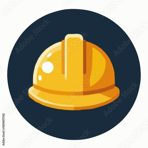 yellow hard hat isolated