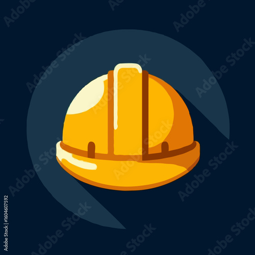 yellow hard hat isolated